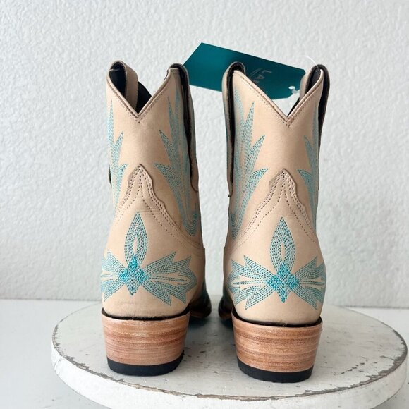 Lane LEXINGTON Womens Cowboy Bootie Sz 6 Sand and Stream Western Cowgirl Boots - Picture 3 of 11